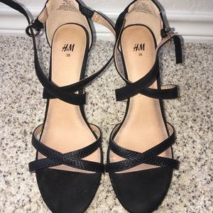Black heel sandals